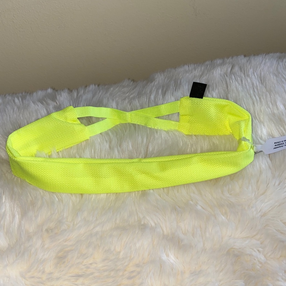 Free People Can You Feel It Soft Crisscross Headband in Neon Yellow - Picture 2 of 4